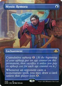 Magic The Gathering MTG MYSTIC REMORA BORDERLESS Dominaria Remastered NM - Image 1