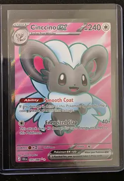 Pokemon TCG - Cinccino ex 105/086 Me04: Chaos Rising Holo Full Art - NM - Image 1