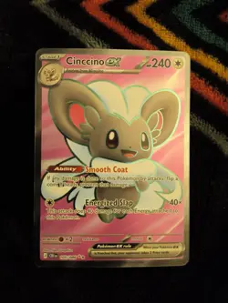 Cinccino ex 105/086 Me04: Chaos Rising Holo Full Art Ultra Rare 2026 NM+ - Image 1