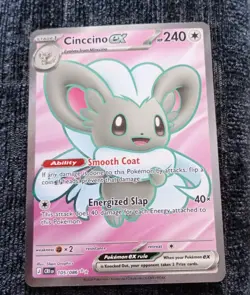 CINCCINO EX 105/086 ULTRA RARE ME04: CHAOS RISING POKEMON NM/M - Image 1
