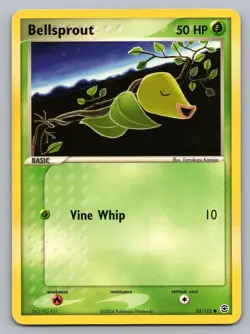 BELLSPROUT 53/112 COMMON FIRERED & LEAFGREEN POKEMON KOMIYA MP - Image 1