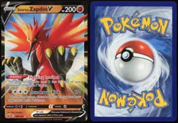 Galarian Zapdos V 080/198 Holo V Rare Chilling Reign Pokemon NM - Image 3