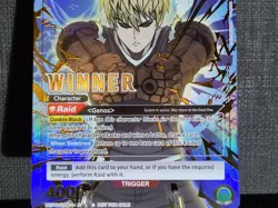 Bandai Union Arena Genos Action Winner Promo Holo UEPR/OPM-1-048 One Punch Man - Image 5