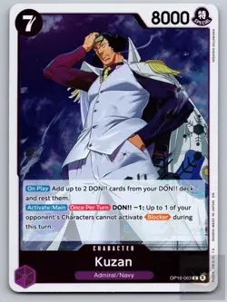 Kuzan OP16-063 Rare The Time of Battle One Piece Foil Near Mint - Image 1