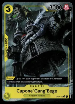 Kingdoms of Intrigue #OP04-100 Capone"Gang"Bege (Alternate Art) - Image 1