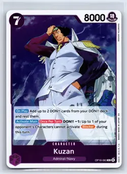 Kuzan OP16-063 Rare The Time of Battle One Piece Foil Near Mint - Image 1