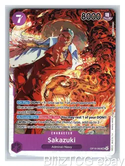 Sakazuki OP16 OP16-065 The Time of Battle One Piece Super Rare Foil NM/M - Image 1