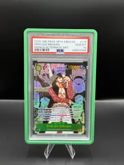2026 One Piece OPI4-EB04 En Manga Alternate Art #119 Dracule Mihawk PSA 10 - Image 1