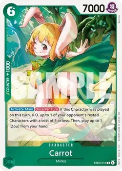 Carrot EB03-013 Rare Extra Booster: One Piece Heroines Edition One Piece Foil NM - Image 1