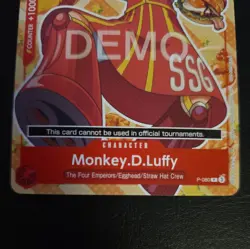 One Piece Monkey D. Luffy P-080 Promo DEMO DECK VERSION English - Image 5