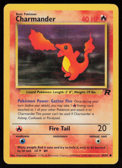 Charmander 50/82 Common Team Rocket Pokemon Unlimited LP - Image 1