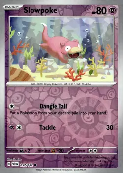 Slowpoke 57/142 Common Stellar Crown Pokemon Reverse Holo Near Mint - Image 1