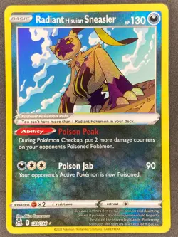 Pokemon Radiant Hisuian Sneasler 123/196 LOR Lost Origin NM - Image 1