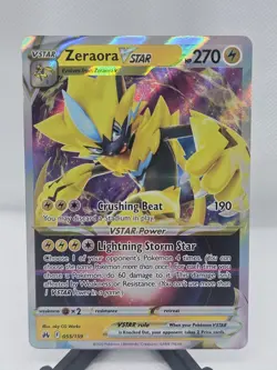 Pokemon Zeraora VStar 055 Crown Zenith Ultra Rare 55/159 - Image 1