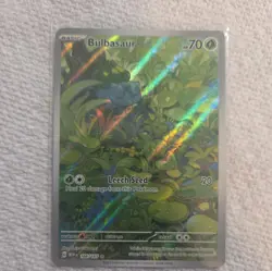Pokemon TCG Bulbasaur Scarlet Violet-151 Illustration Rare Card 166/165 - Image 1