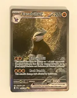 Pokemon TCG Excadrill ex SIR 168/086 Sv: Black Bolt Stage 1 Holo English - Image 1