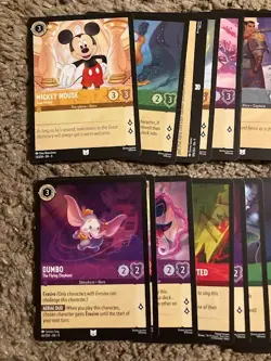 2025 RAVENSBURGER DISNEY LORCANA FABLED 57 CARD ALL UNCOMMON BULK LOT! MICKEY! - Image 2