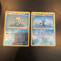 Pokemon Oshawott & Dewott Reverse Holo Black and White 28/114 30/114 - Image 1