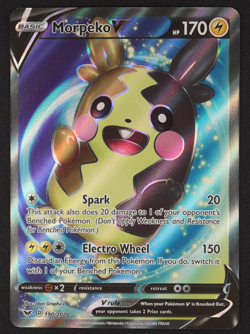 2020 Morpeko V 190/202 Sword & Shield Base Set Pokemon TCG Trading Card Game - Image 1