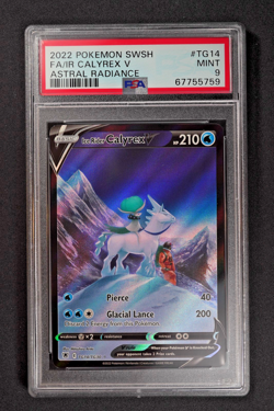 2022 Pokemon Ice Rider Calyrex V TG14/TG30 SWSH Astral Radiance PSA 9 MINT - Image 1
