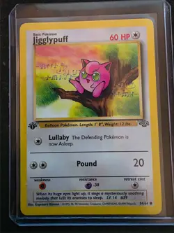 1999 Pokemon Jungle Jigglypuff 54/64 1st Edition - Image 1