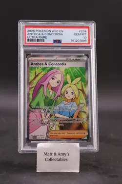 2026 Pokemon Ascended Heroes Anthea & Concordia Ultra Rare #254 PSA 10 Low pop - Image 1