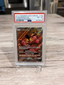 2017 Pokemon: BUZZWOLE GX 104/111 - [Crimson Invasion] Full Art - NM/MT - PSA 8 - Image 1