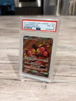 2017 Pokemon: BUZZWOLE GX 104/111 - [Crimson Invasion] Full Art - NM/MT - PSA 8 - Image 2