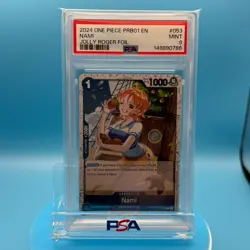 One Piece TCG PRB-01 Nami #53 Jolly Roger Foil PSA 9 - Image 1