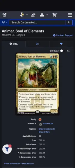 Animar, Soul of Elements Commander NM Magic: The Gathering - Image 3
