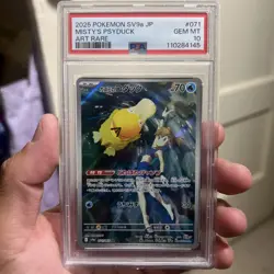2025 POKEMON JAPANESE SV9A-HEAT WAVE ARENA ART RARE #071 MISTY'S PSYDUCK PSA 10 - Image 1