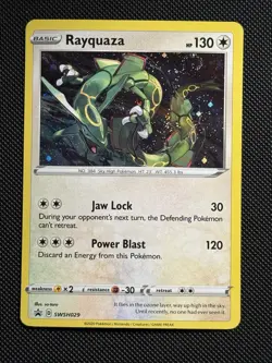 Rayquaza Cosmos Holo SWSH029 Black Star Promo Pokemon Card MINT SWIRL 🌀🌀 L - Image 1