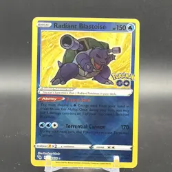 Pokemon TCG Radiant Blastoise Holo Card 018/078 - Image 1