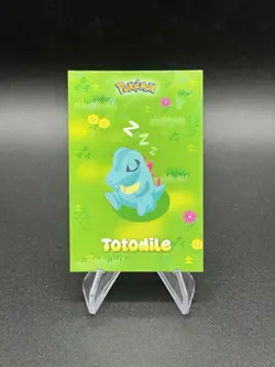 Sleepy Totodile Pokemon 2025 Card Database Attacks 2 Cracked Ice Holo Peru - Image 1
