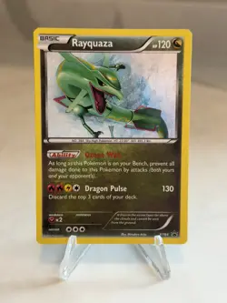 Pokemon TCG Rayquaza XY64 Promo Holo Card Near Mint Condition - Image 1