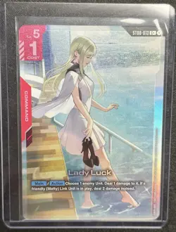 Lady Luck ST08-013 C+ Flash of Radiance Textured Foil Gundam Card Game NM/M - Image 1