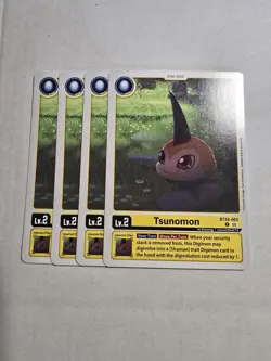 Tsunomon BT24-003 Playset Time Stranger Digimon Card Game x4 - Image 1