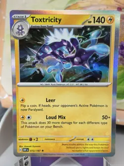 Toxtricity - 072/197 SV03: Obsidian Flames Holo Rare Pokemon Card TCG - Image 1