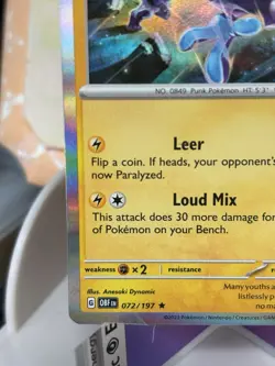 Toxtricity - 072/197 SV03: Obsidian Flames Holo Rare Pokemon Card TCG - Image 4