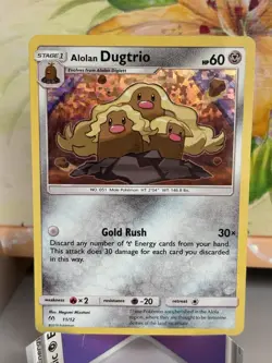 Alolan Dugtrio - 79/156 Sun & Moon Ultra Prism Holo Pokemon Card TCG LP/NM - Image 1