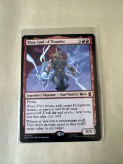 MTG Thor, God of Thunder MSH 0156 M NM Regular - Image 1