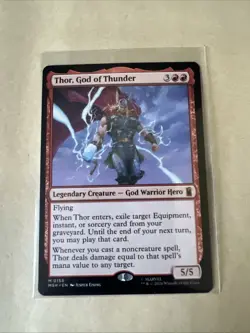 MTG Thor, God of Thunder MSH 0156 M NM Regular - Image 2