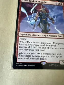 MTG Thor, God of Thunder MSH 0156 M NM Regular - Image 3