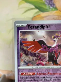 Fezandipiti Twilight Masquerade - 96/167 Rare Reverse Holo Pokemon Card TCG NM/M - Image 4