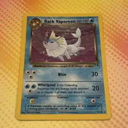 Pokemon TCG Dark Vaporeon Holo Rare Card 9/110 Legendary Collection - Image 1