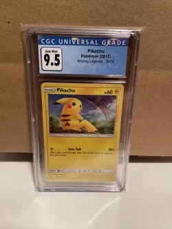Graded Pokemon Card Pikachu Holo 28/73 Gem Mint CGC 9.5 Shining Legends 2017 - Image 1