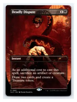 Deadly Dispute, Secret Lair Frank Frazetta Non-Foil, MTG NM Bit Off Center - Image 1