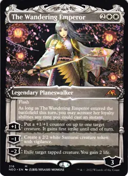 The Wandering Emperor (Showcase) - Kamigawa: Neon Dynasty Magic the Gathering - Image 1