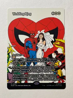 Spider-Man Magic: The Gathering Wedding Ring (borderless) M#0007 Mint Condition - Image 1