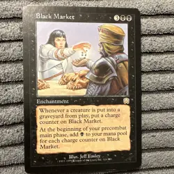 Black Market MTG Mercadian Masques 1999 Rare Black English #116 Authentic NM - Image 1